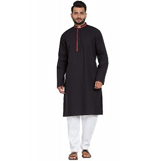 Designer kurta-Pyjama set- Black